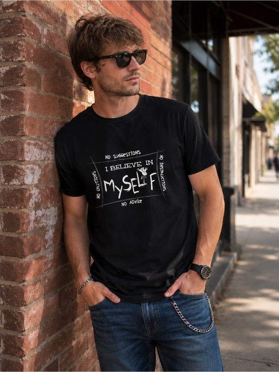Offbeat Other - Men’s OFFBEAT “I Believe in Myself” Graphic Tee | Confidence Statement | NWT